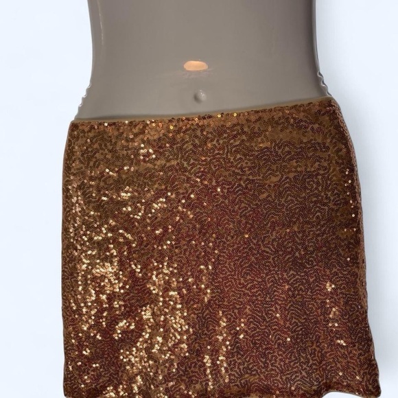 YHY JMY Dresses & Skirts - Sequin Tan Mini Skirt XL